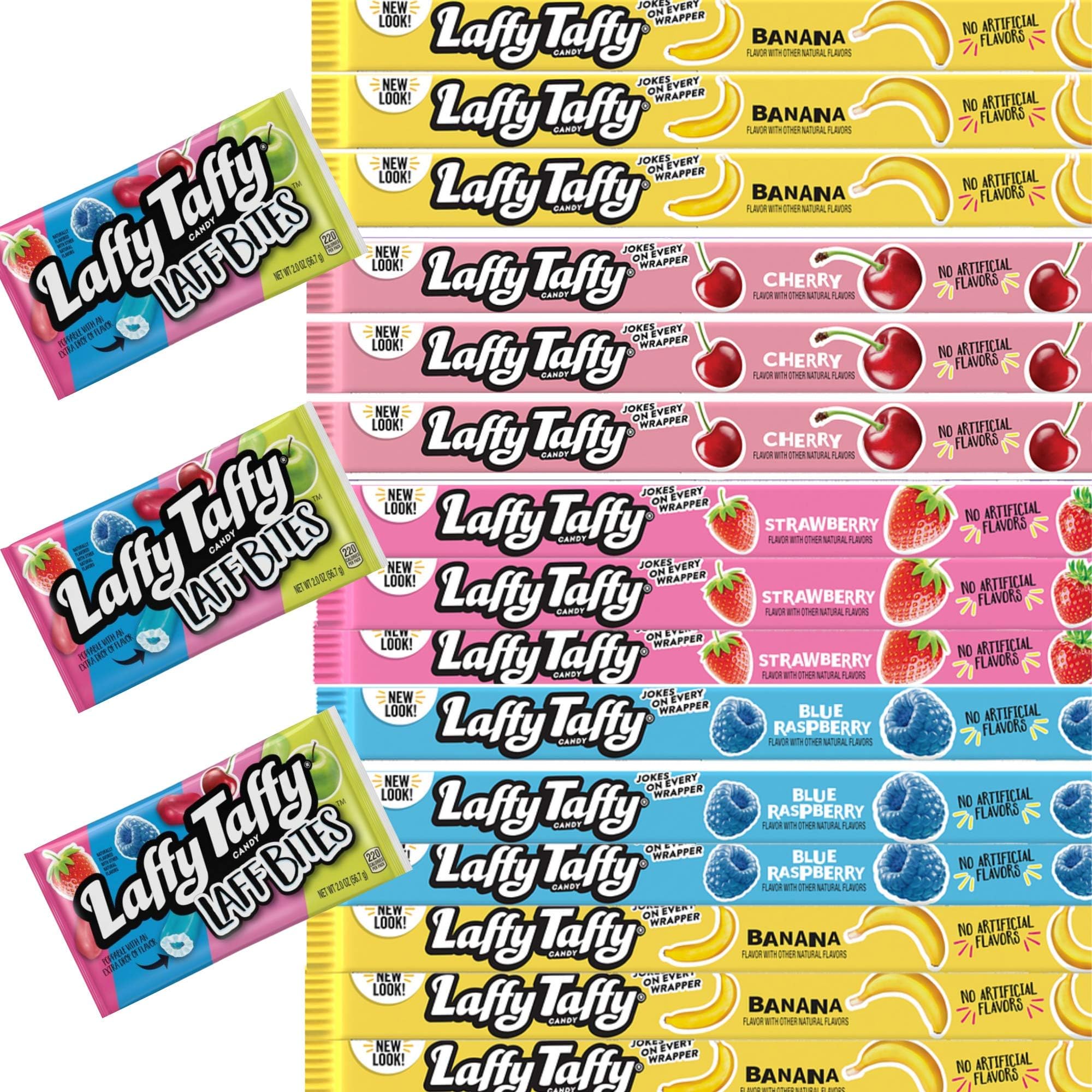 Laffy Taffy Rope | Laffy Taffy Banana | Laffy Taffy Green Apple | Laffy Taffy Cherry | Laffy Taffy Blue Raspberry | Laffy Taffy Bites Bundle by Cool Gadget Gift