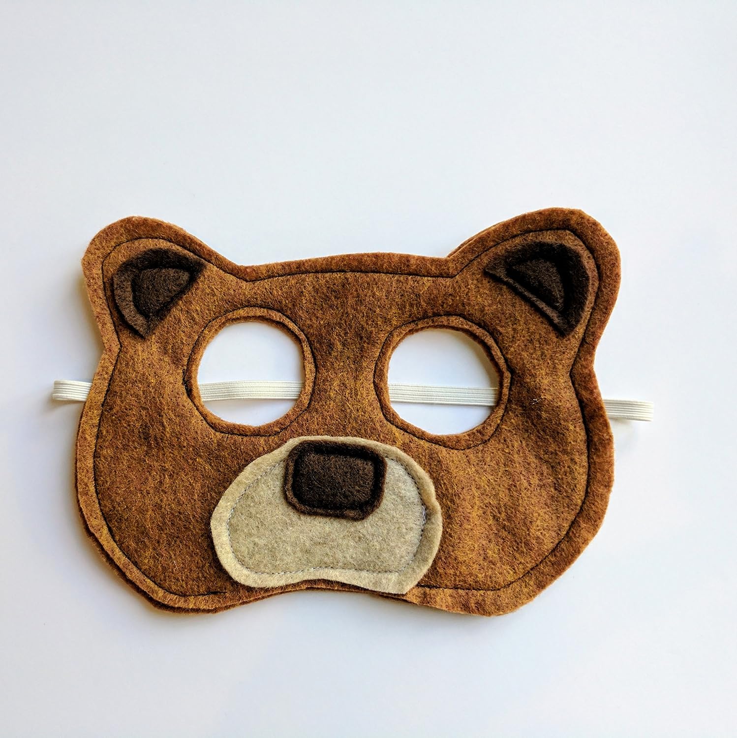 Felt Brown Bear Mask for Kids Handmade