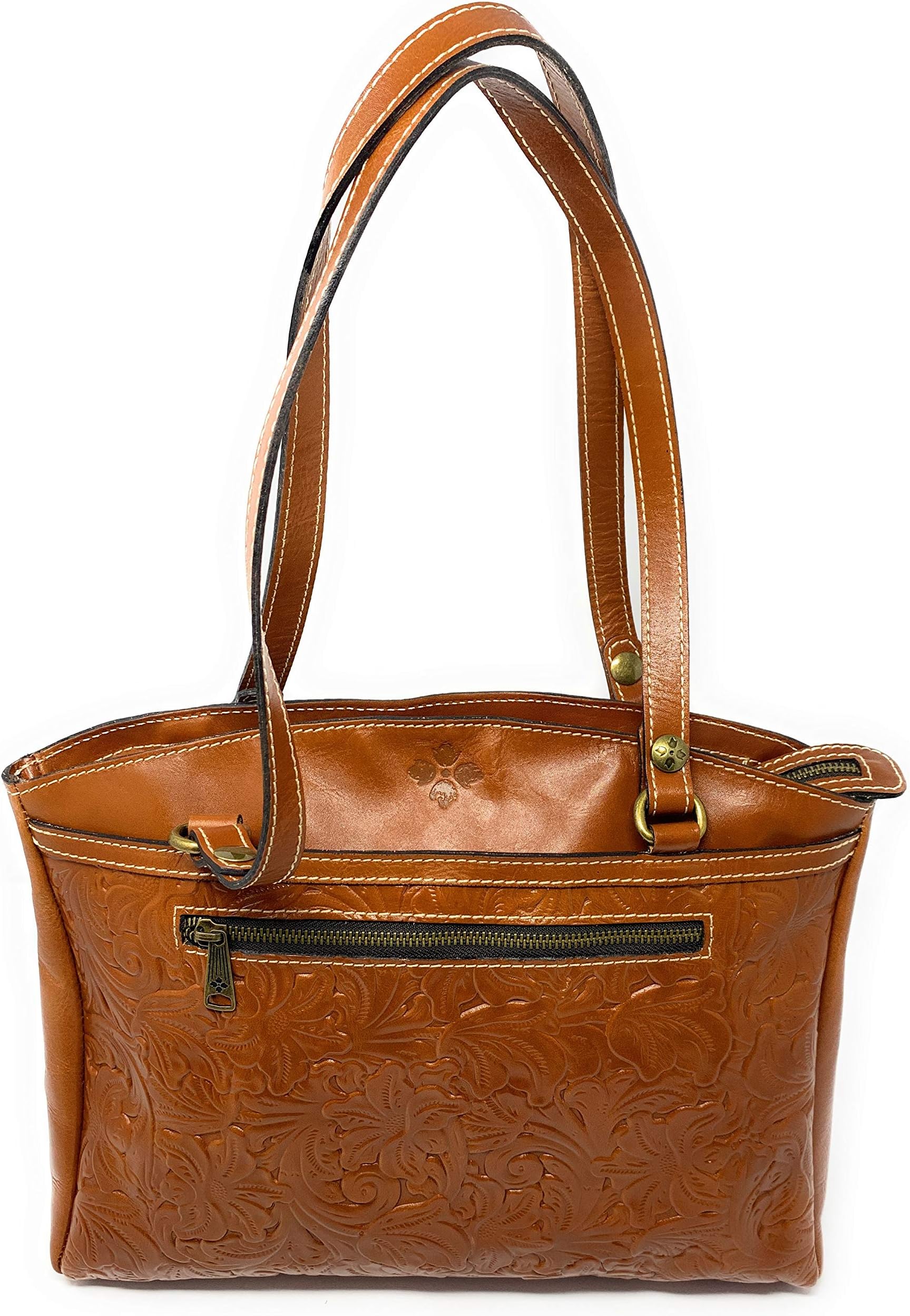 Poppy Tote Tooled Leather Handbag Purse