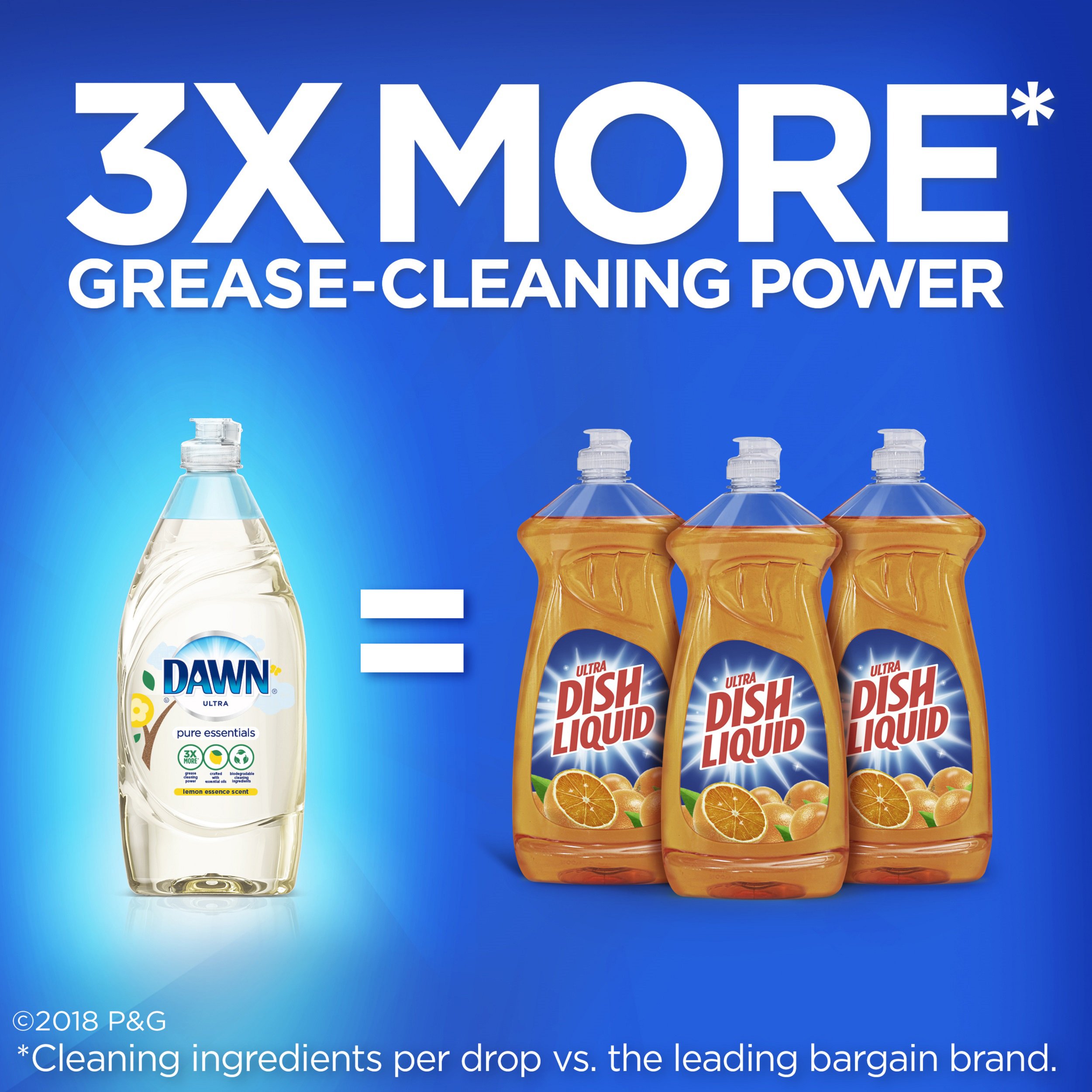 Dawn Ultra Pure Essentials Dishwashing Liquid, Lemon Essence, 16.2