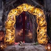 Leyndo 8 ft Halloween Inflatables Archway Outdoor Large Archway Decorations | Inflatables Blow up Archway, Built-in LED and Blower, Easy to Install, Quickly Inflated in 10 to 15 Minutes