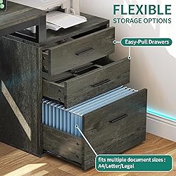 YITAHOME L Shaped Desk with 3 Drawers, 65" Corner