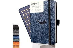 Dingbats* - Wildlife A6 Lined Pocket Notebook - PU Leather Hardcover for Work and Travel Journal - Pocket, Elastic Closure, P