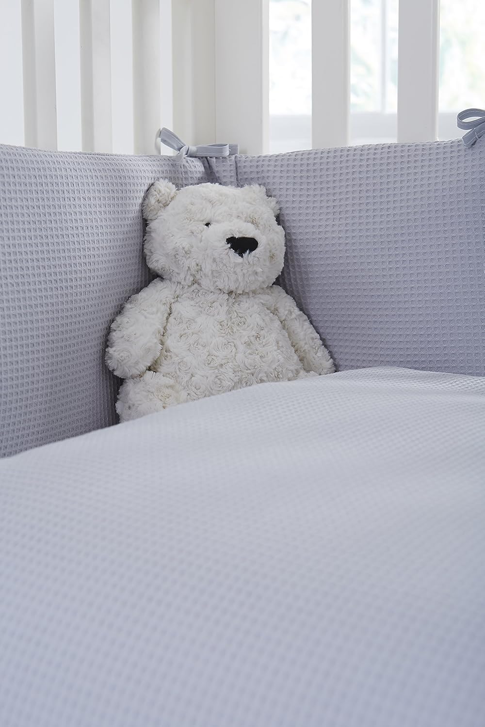 clair de lune waffle cot bedding