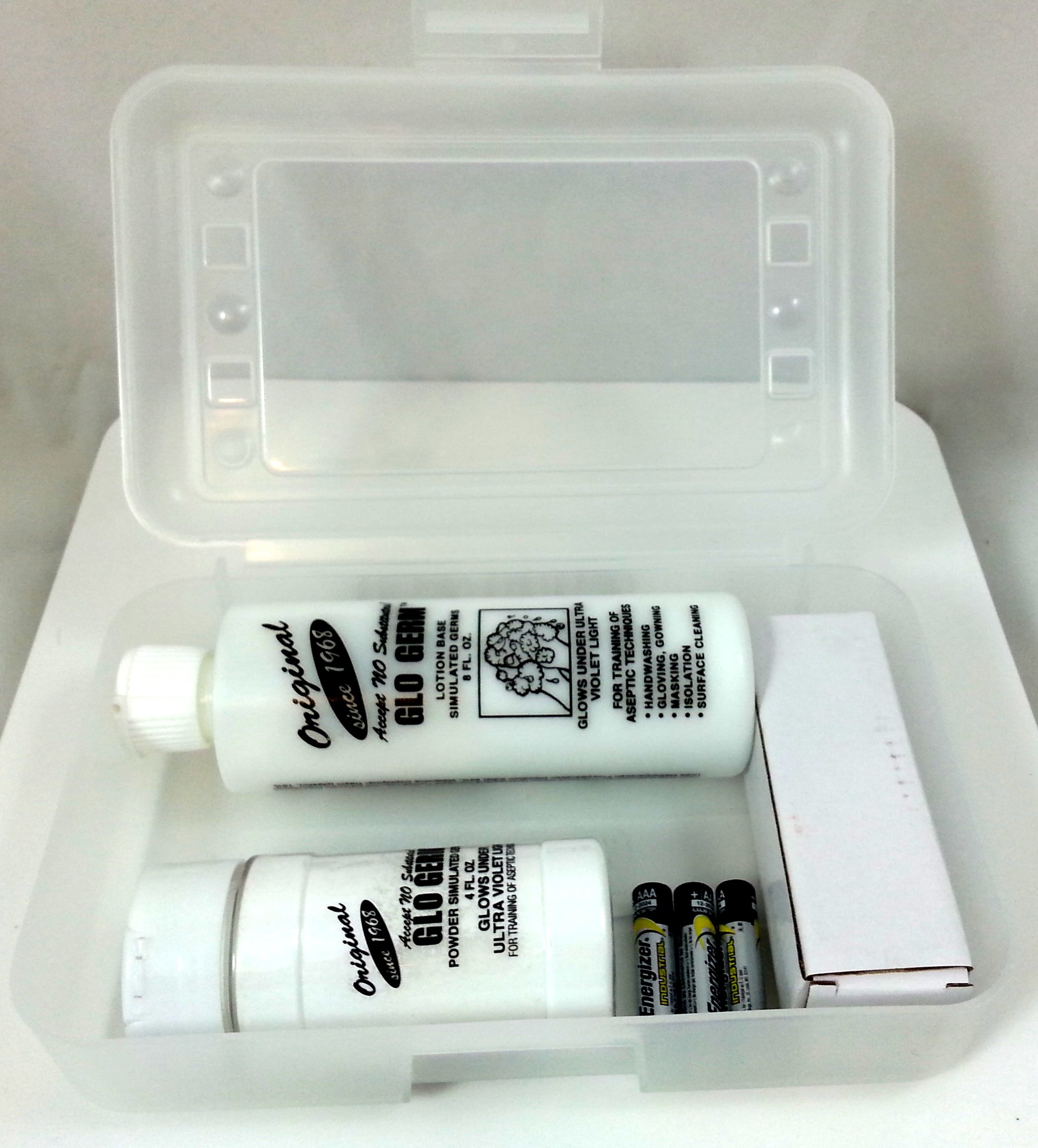 Glo Germ Kit with Glo Germ Gel, Powder and 9 LED UV Flashlight Buy