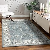LUXE WEAVERS Patricia Collection 104 Blue 8x10 Oriental Floral Area Rug