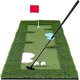 Putting Green Indoor for Golf Putting Practice &ndash; Indoor &amp; Outdoor Golf Putting Mat with Adjustable Putter &amp; 2 Golf Balls, Realistic Turf Golf Putting Mat for Home, Office &amp; Training