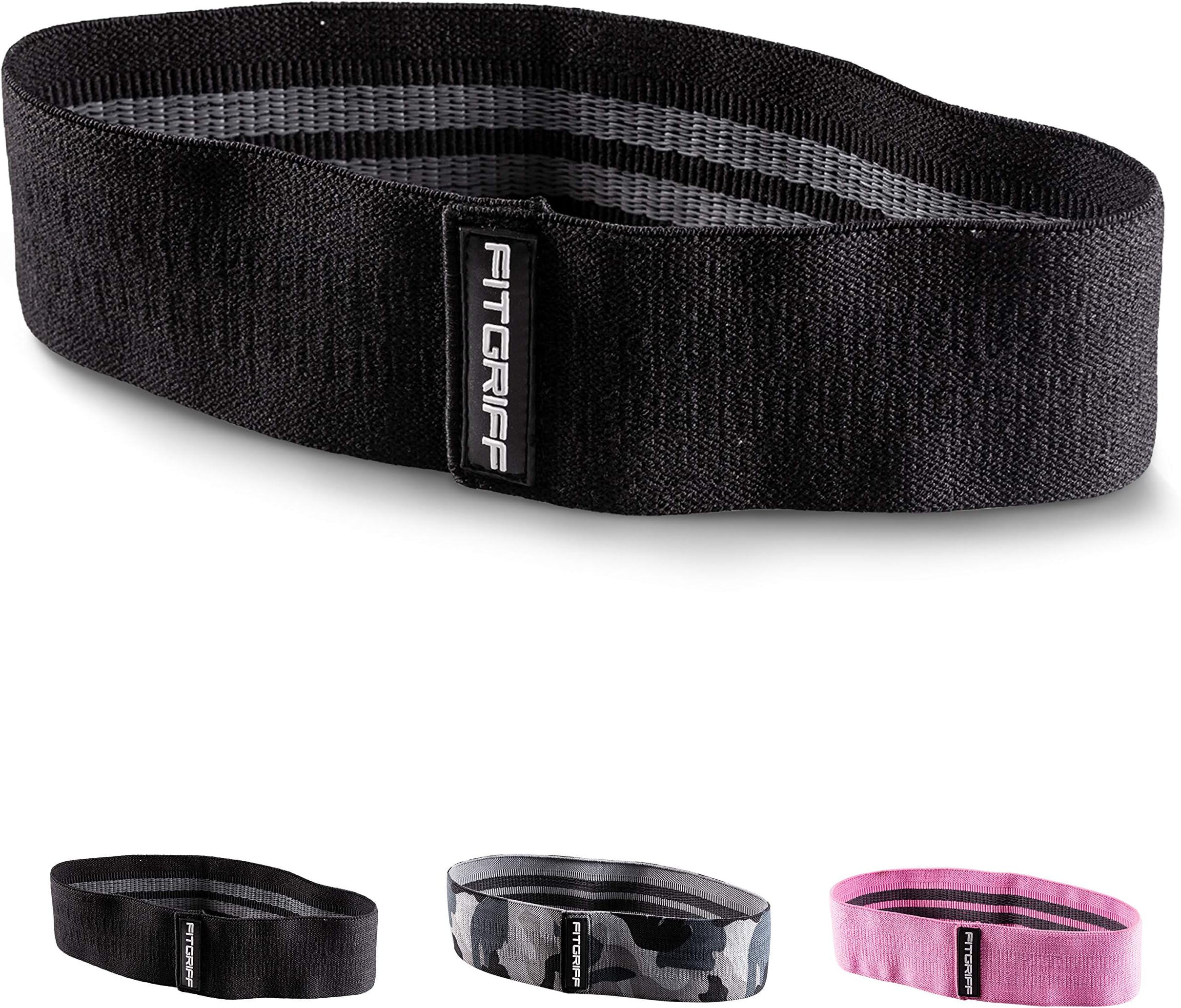 Fitgriff® Booty Band - Heavy and Strong Hip Circle [non-slip] - Fabric Resistance Band for for Men and Women - Workout, Exercise, Gym, Training, Fitness