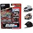 Jada Toys GI Joe 1.65" Nano 3-Pack Die-cast Cars, Toys for Kids and Adults (32083)