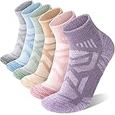ANTSANG Merino Wool Hiking Running Socks, Warm Quarter Ankle Socks for Men and Women, 6 Pairs