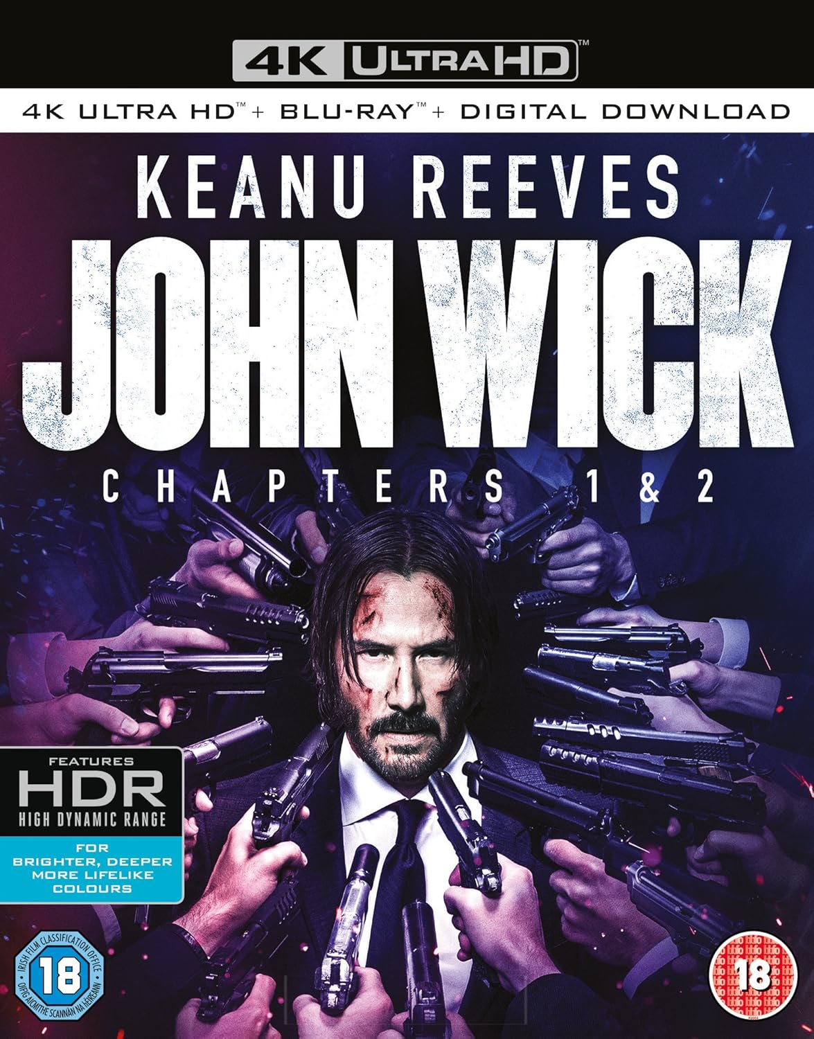 John Wick Chapters 1 & 2 4k Ultra HD + Bluray + Digital Download 2017