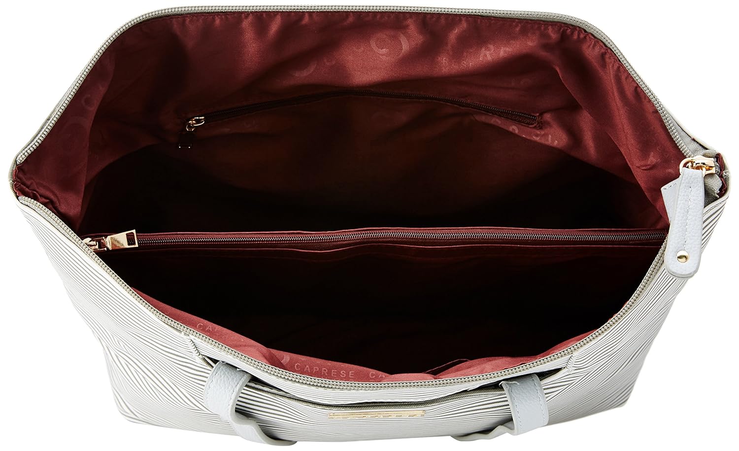 caprese eva women's tote bag (grey and white)