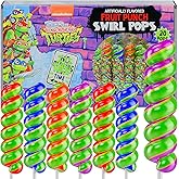 Ninja Turtles Lollipops Swirl 20pk- Ninja Turtle Candy For Ninja Turtle Party Favors & Ninja Turtle Birthday Decorations - Teenage Mutant Ninja Turtle Cake Topper - Tmnt Party Favors