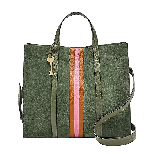 Buy Fossil Carmen Leather 30.81 cms Green Gym Tote (ZB6505355) at Amazon.in