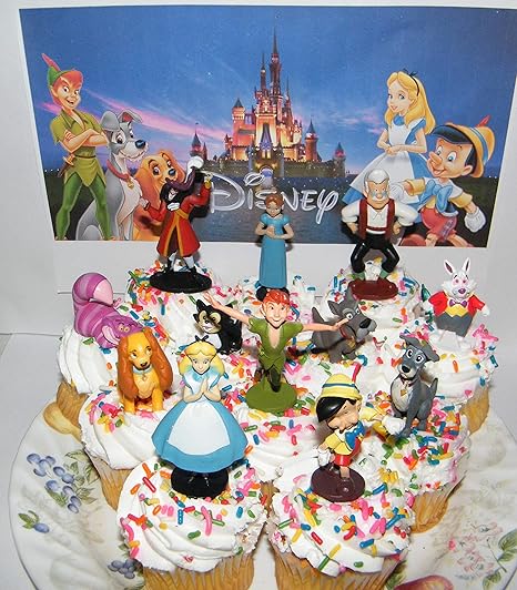 Amazon Com Disney Classic Movies Deluxe Cake Toppers Cupcake