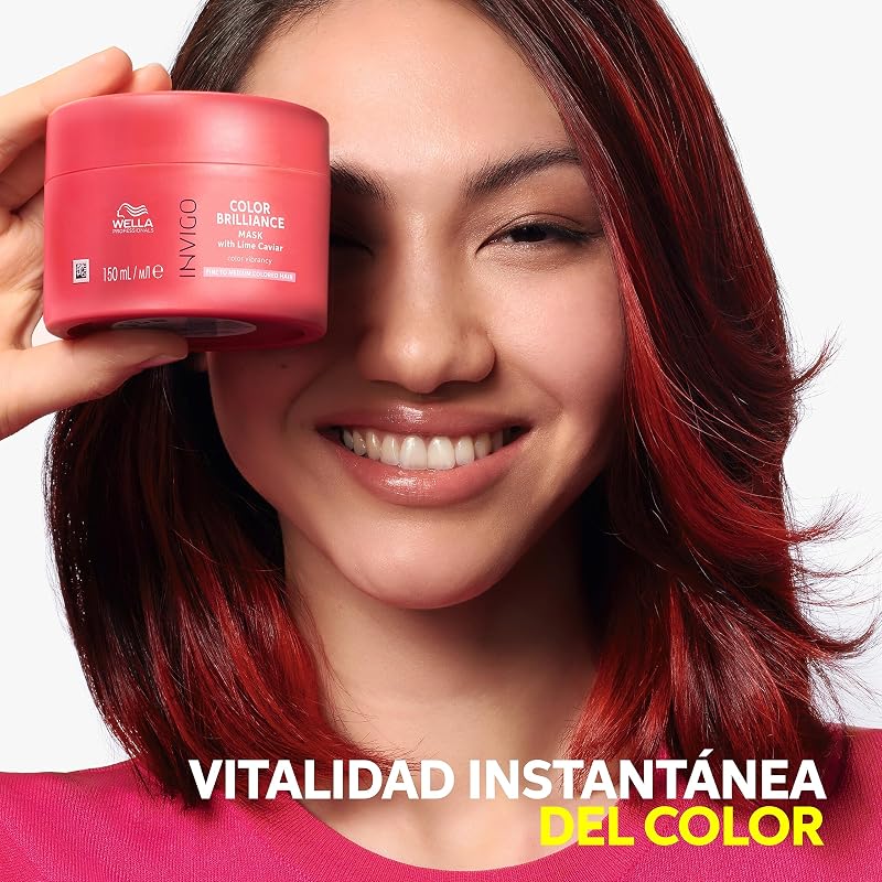 Professionals Invigo Color Brilliance -Mascarilla Intensificadora del Color -Brillo y suavidad - Devuelve el color -Cabello fino y normal 500ml