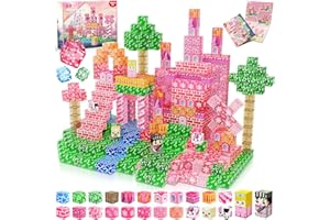 MAGNETOPIA Magnetic Blocks - 100PCS Magnetic Building Block Cubes, Magnet Blocks Transparent Castle Princess Toy Building Sets for Kids, STEM Stacking Magnets Toys, Easter Birthday Gift for Boys Girls Age 4-8
