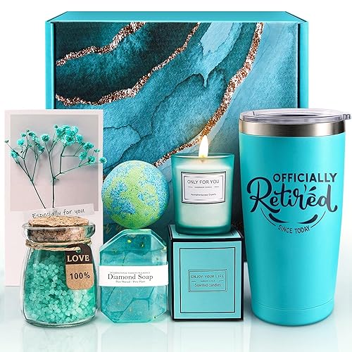 Retirement Gift for Woman, Relaxing Spa Gift Basket Set, Best