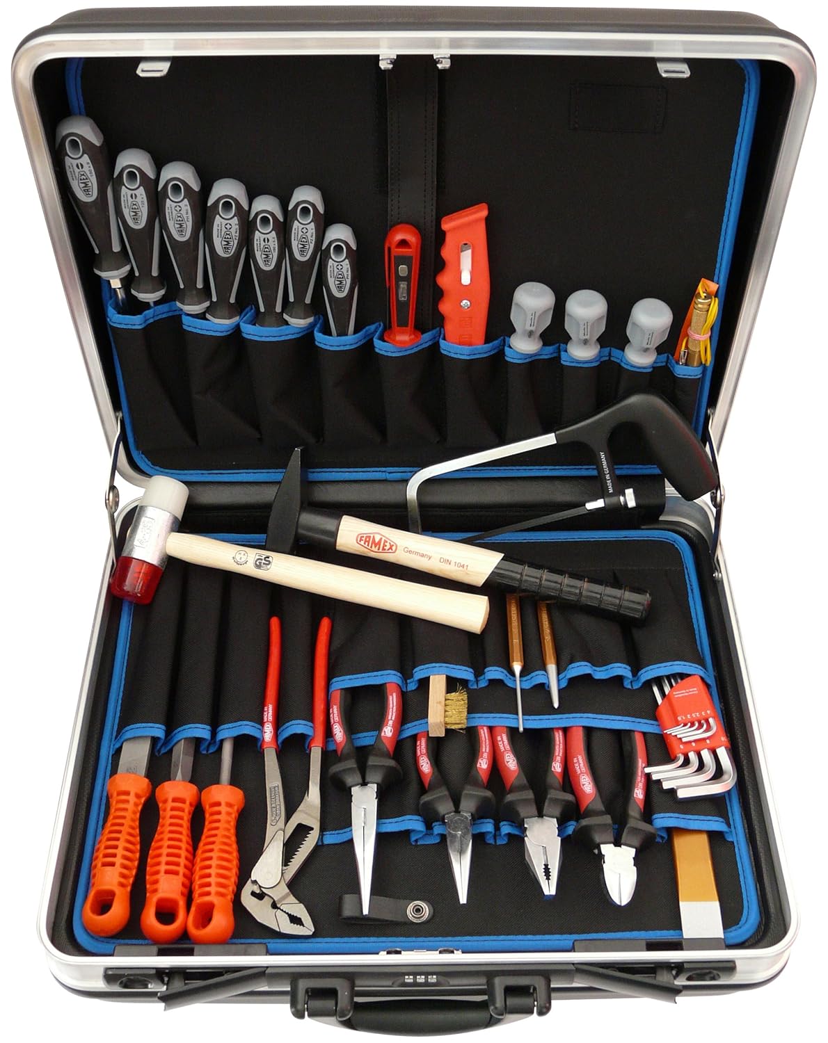 Famex 606 09 Werkzeug Komplettset High End Qualit auml t In Trolley ABS