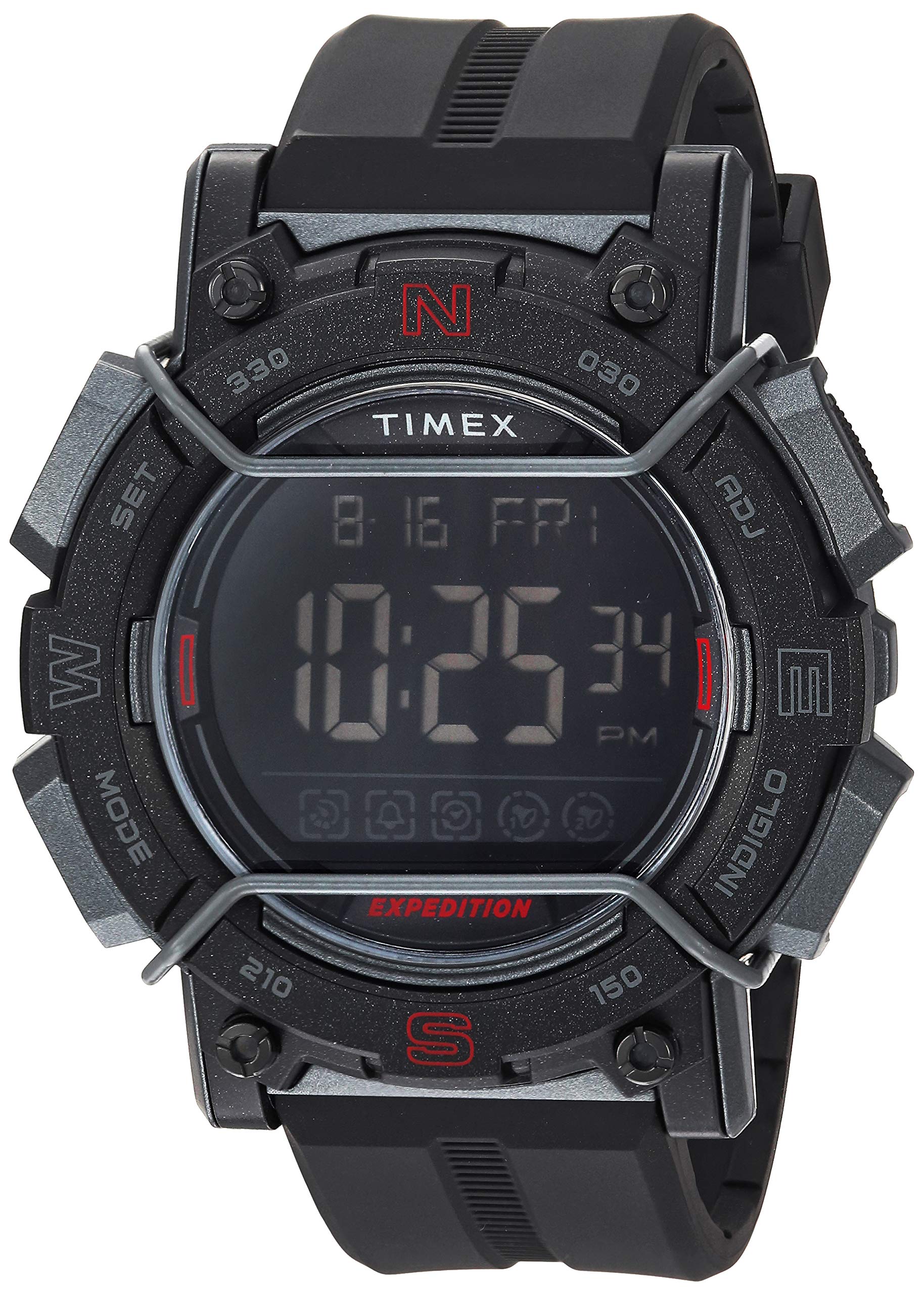 Timex TW4B17900 Expedition Digital CAT 47 mm Reloj con correa de resina negra/negativa para hombre