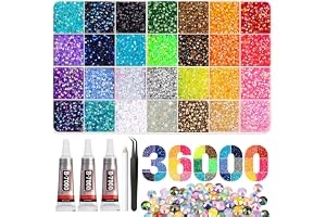 Artdone 36000Pcs Resin Rhinestones 3mm Jelly AB 28Colors for Bedazzling Glitter Kit DIY, Multicolor Crystal Diamond Pearls with 3Pcs 10ml B7000 Jewelry Glue for Bedazzled Nail Art Supplies Decoration | Glitter DIY, Multicolor Crystal Diamond Pearls with 3Pcs 10ml B7000 Jewelry Glue for Bedazzled Nail Art Supplies Decoration