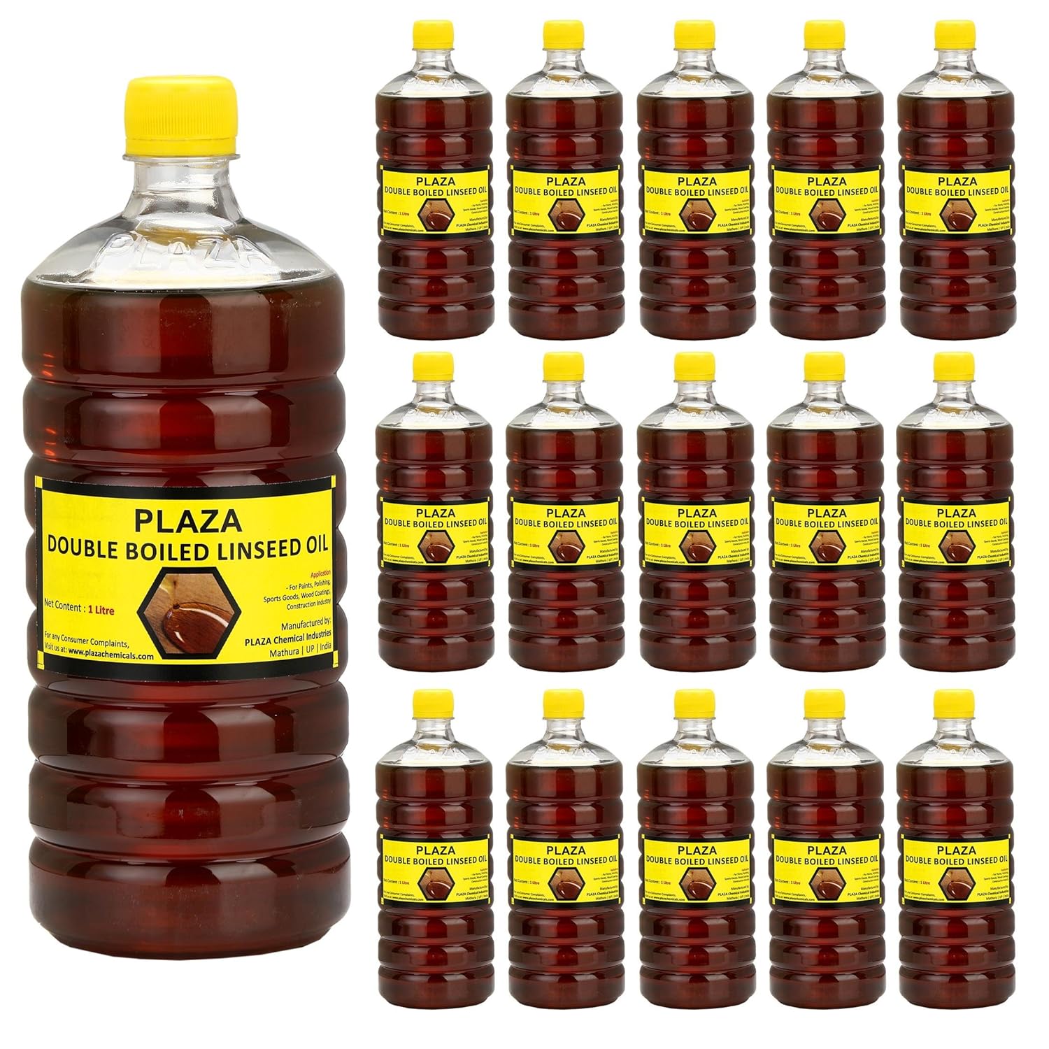 Plaza Double Boiled Linseed Oil 16 X 1 Litre Pack Used For