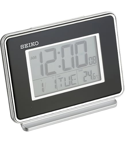 Amazon.com: Seiko SQ766W Seiko Clock Alarm Clock, Hybrid Solar