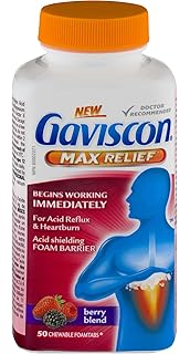 Amazon Com Gaviscon Max Relief Acid Reflux Heartburn 50 gaviscon max relief acid reflux