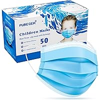 Premium Pack of 50 Masks Children's Size Single Use Disposable Kids Face Mask, Boys and Girls, Soft on Skin, Bulk Pack 3…
