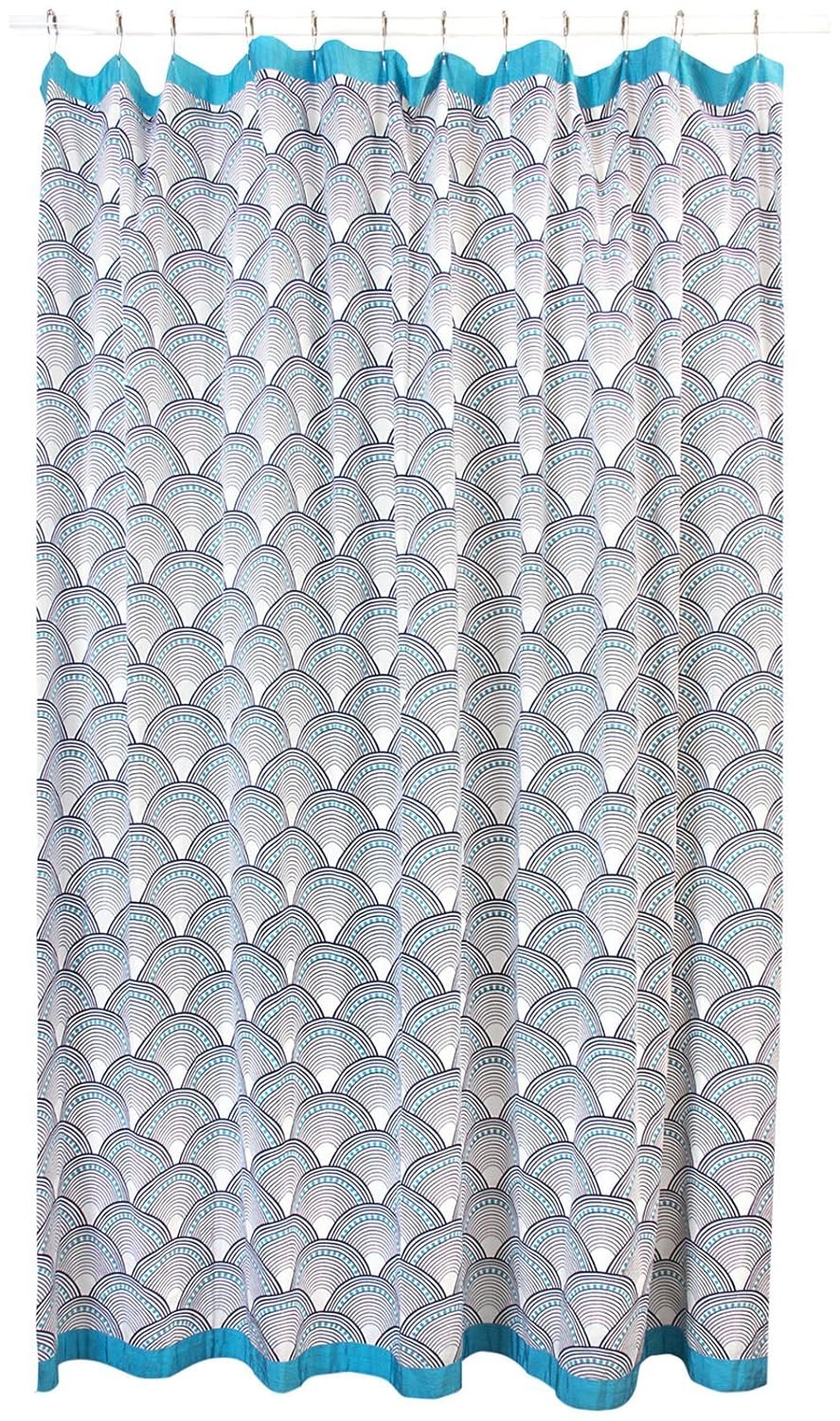 Jonathan Adler Fishscales Shower Curtain Amazon In Home Kitchen