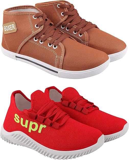 Buy BizWiz Tan, Red Canvas, Mesh Stylish Comfortable Buy BizWiz Tan, Red Canvas, Mesh Stylish Comfortable