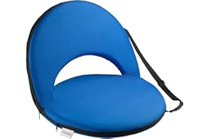 Alpcour Folding Stadium Seat – Deluxe Outdoor Camping Reclining Waterproof Cushion Chair for Bleachers – Best 6-Position Back Support Picnic Bleacher Seats w/Extra Thick Padding for Support & Comfort