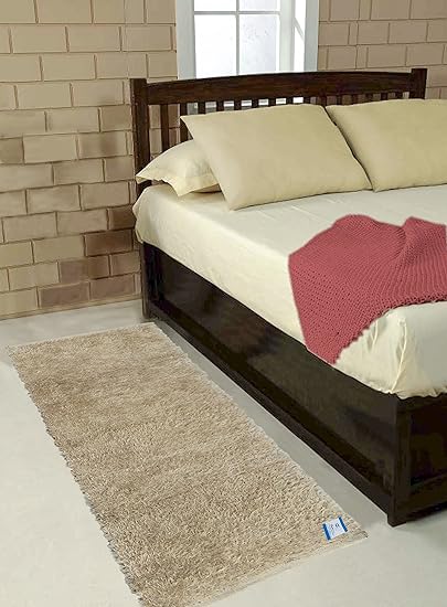 Glamkaart Beige Color Floor Rug 2x5 Feet