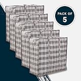 Zuvo Moving Bags 5 Pack Large 60x50x25cm Heavy Duty Waterproof view 2