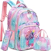 Backpack for Girls Elementary Preschool Kids Lunch Box for School