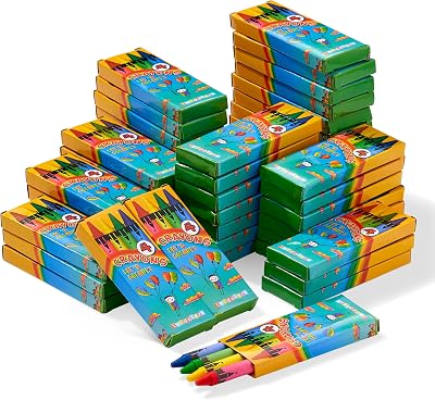 THE TWIDDLERS 50 Packs Wax Crayons Kids Mixed Coloured 200 Total