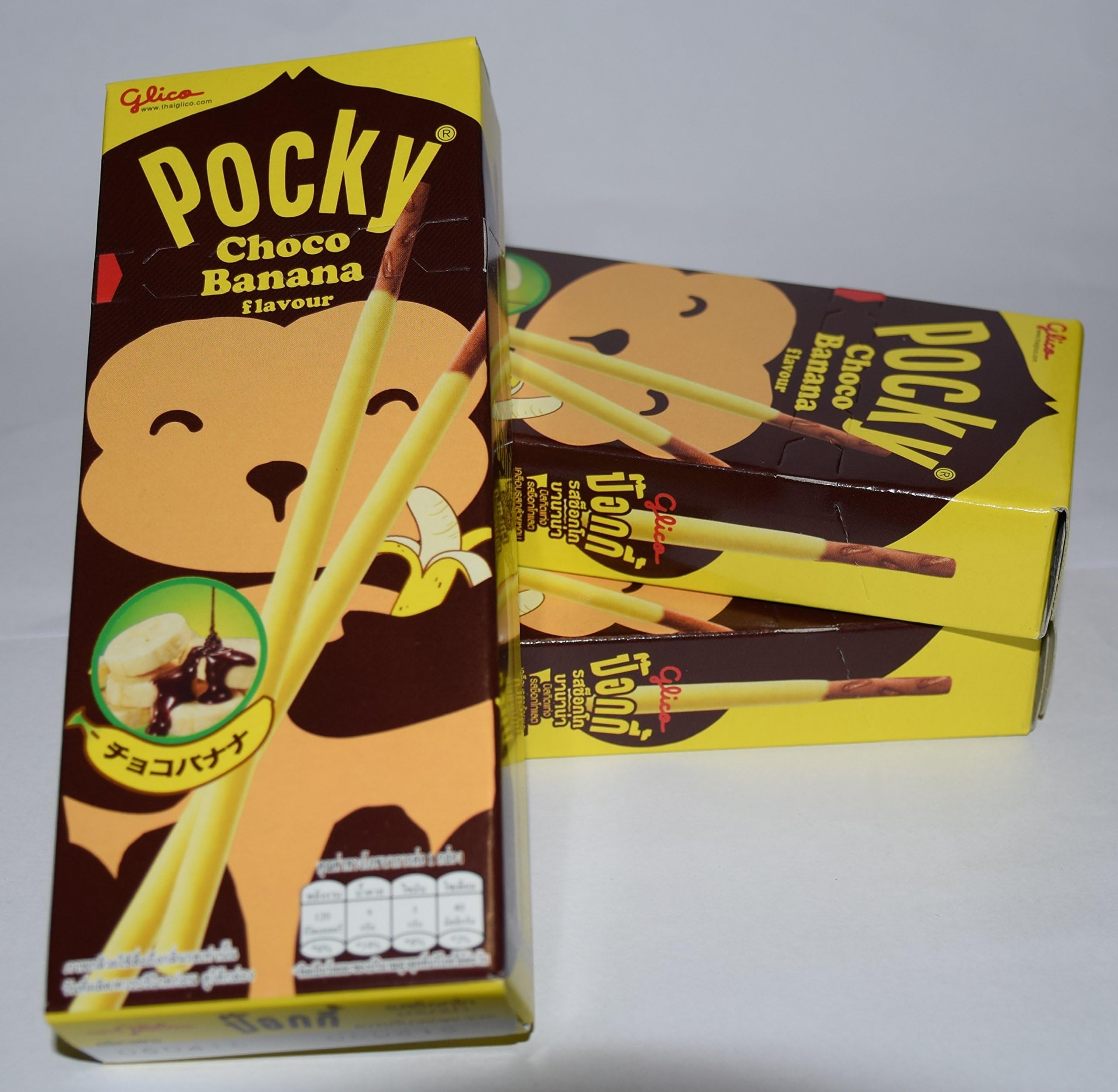 Pocky Choco Banana Flavour 25g. Pack of 3