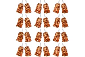 PPXMEEUDC 24PCS Cheerleading Pom Poms Metallic Foil Plastic Pom Poms with Baton Handle for Game Sports Squads Dancing Party Football Basketball Club Spirit Sports Stage Performance Celebration