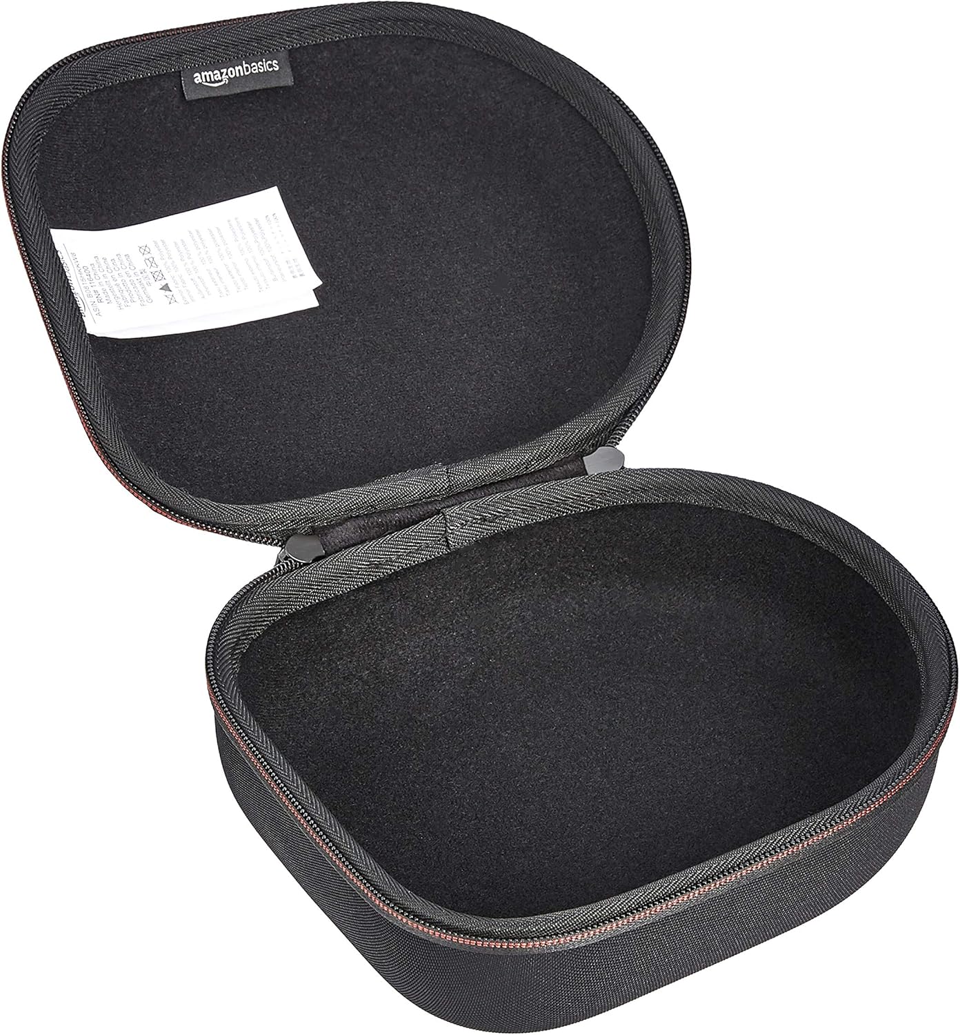  Basics Hard Headphone Carrying Case - Compatible with Sony, Philips, Bose, Beats, Maxell, Panasonic and More, Black, 8.6" x 7.5" x 3.6"