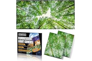 ANGSYLTH 2 Pcs Fluorescent Light Covers - 4 x 2 Feet Covers for Ceiling Lights, Magnetic Light Filters for Classroom, Office, Hospitals, Home