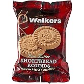 Walker's Shortbread Rounds 2 Count, Pure Butter Shortbread Cookies, 1.2 Oz Snack packs (Pack of 22)