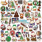 South Park Christmas Collection 50ct Vinyl Large Deluxe Stickers Variety Pack – Holiday Die-Cut Waterproof Stickers for Laptop, Water Bottle, Scrapbooking, Tablet, Skateboard, Indoor/Outdoor