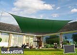 Kookaburra Green Rectangle Garden Sun Shade Sail Canopy 4m x 3m 98% UV Block view 3