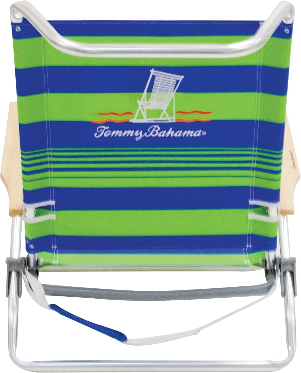 abbyson marilla outdoor furniture on Amazon Com Tommy Bahama 5 Position Classic Lay Flat Beach Chair Green Stripe Sports Outdoors