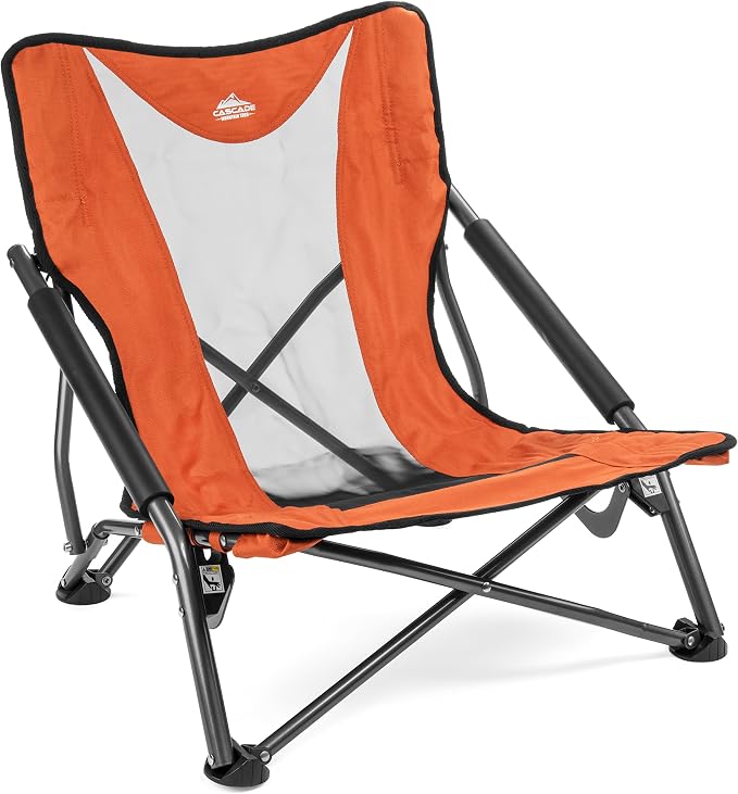 Cascade Mountain Tech Compact Low Profile Outdoor Folding Camp Chair