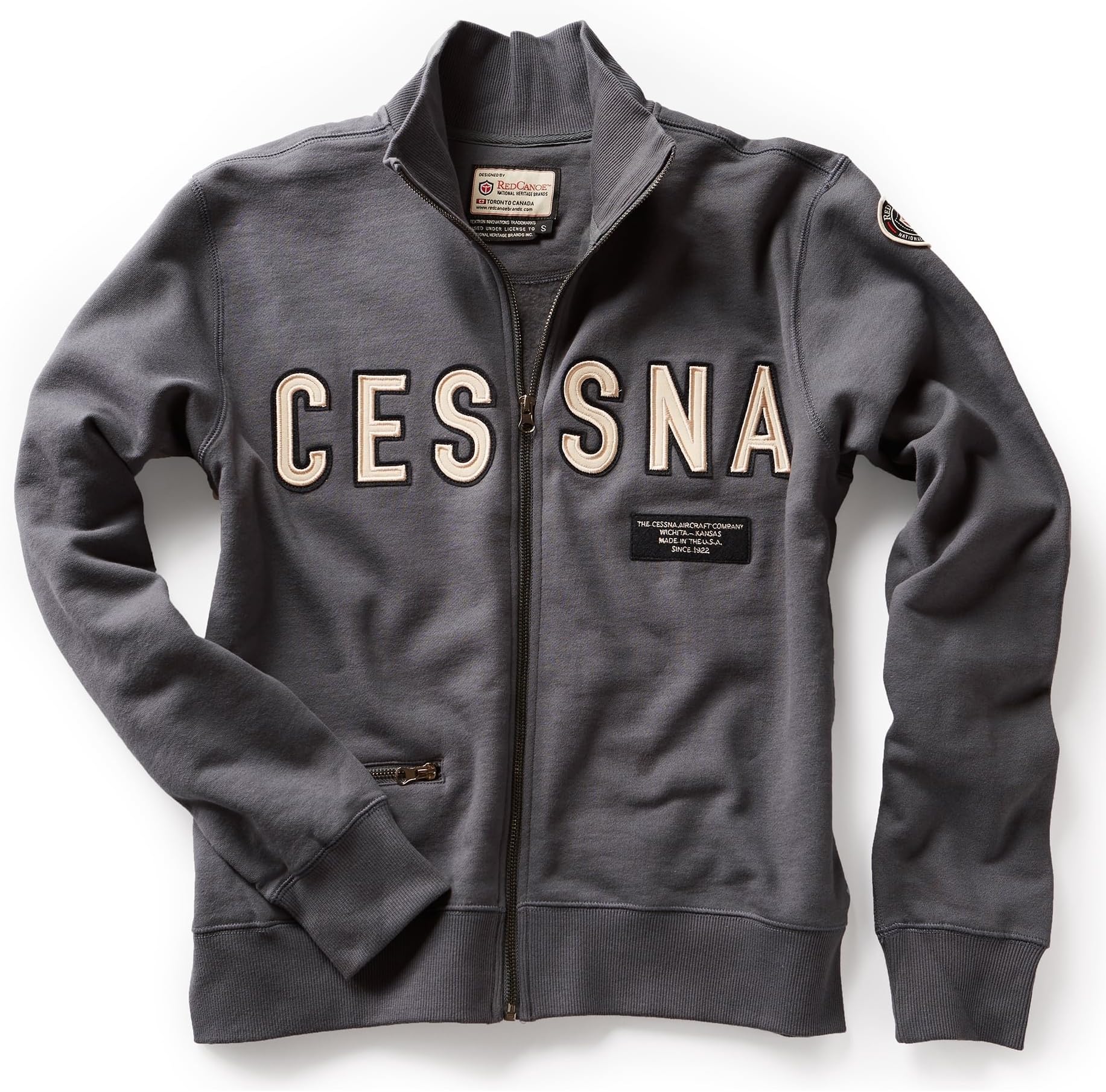 Red Canoe Cessna Full Zip Sweatshirt - Washed Blue