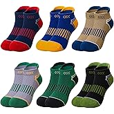 Eyean Boys Athletic Half Cushioned Ankle Socks Kids Cotton Sport Low Cut Socks 6 Pairs