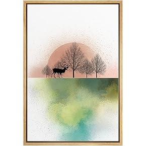 SIGNWIN Framed Canvas Print Wall Art Moose in...