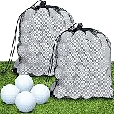 Yunsailing 200 Pcs Plastic Practice Golf Balls Limited Flight Training Golf Balls with 2 Mesh Bags for Indoor Outdoor Backyard Driving Range(White)