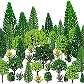 MOMOONNON Model Trees 1.1-5.1inch Mixed Diorama Green Model Trees Colorful Grass Architecture Mini Trees for Crafts Building Model Railway Scenery Landscape Supplies (Style 01)
